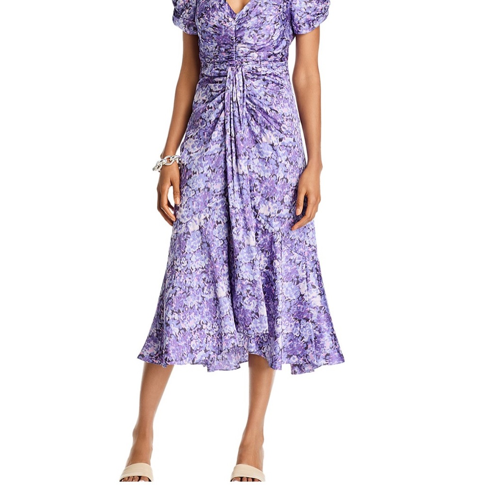 Elegant Purple Floral Dress